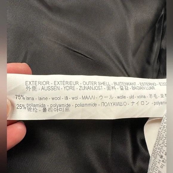 Zara women's black wool zip up coat size xs - Picture 10 of 10